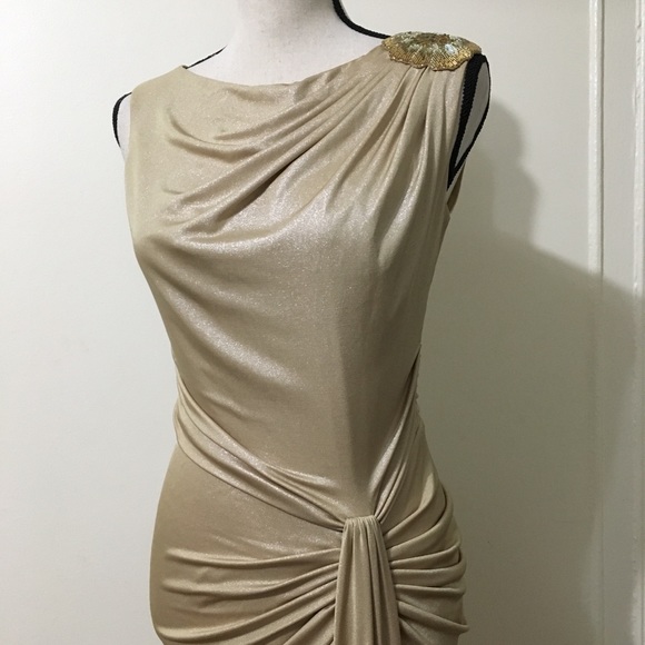 Tadashi Shoji Gold Gown - Picture 2 of 8
